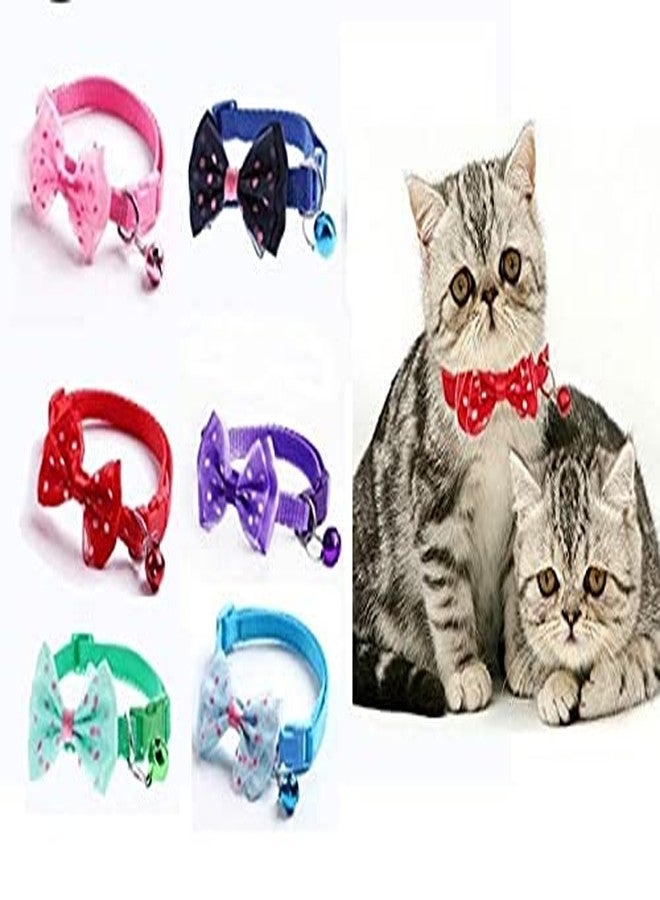 Pups&Pets طوق ربطة عنق للجراء من Pups&Pets مع جرس | طوق أمان من النايلون للحيوانات الأليفة | ربطة عنق لطيفة قابلة للتعديل بألوان متنوعة للجراء والكلاب والقطط (قد يختلف اللون، عبوة من قطعة واحدة) - Image 4